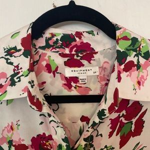 - Equipment silk button down blouse